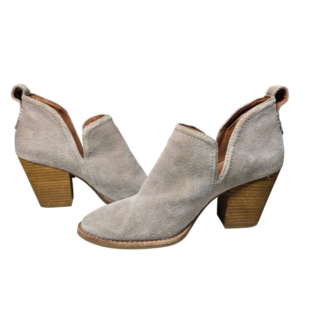Jeffrey Campbell Cromwell Taupe Suede Cutout Booties Size 8 Women's Neutral Boho